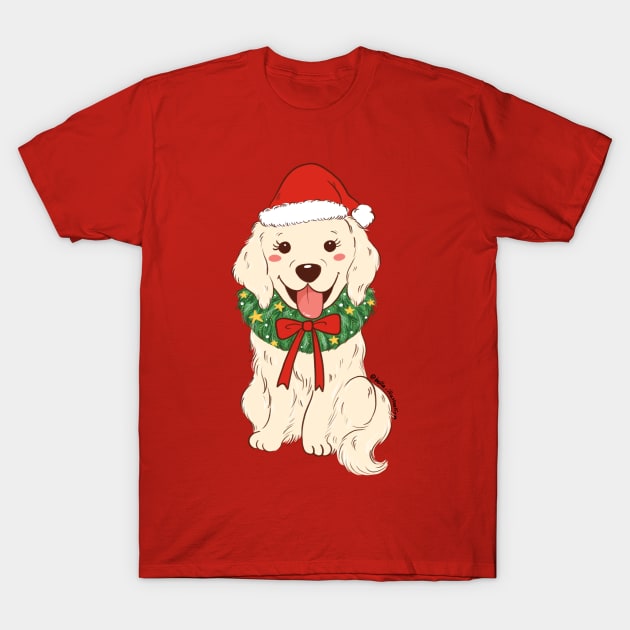 Christmas Puppy T-Shirt by Bella Illustration 